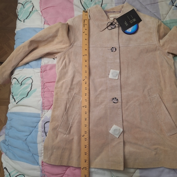 NWT Womens Monterey Bay Suede Leather Jacket Size 10P - Picture 3 of 6